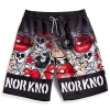Men's Casual Mid Waist Knitted Shorts 3D Digital Print Bulldog Graphic Quick Dry Anti-Wrinkle Canvas Fabric Drawstring - Image 3