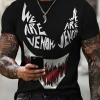 New arrival Casual  Men's Short Sleeve 3D printed Venom Graphic Crew Neck T-Shirt Vibrant All-Over Print Design Outdoor Sports