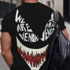 New arrival Casual  Men's Short Sleeve 3D printed Venom Graphic Crew Neck T-Shirt Vibrant All-Over Print Design Outdoor Sports - Image 2