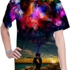 Unisex 3D Printed Casual Short Sleeve Shirts Colorful Space Graphic Tees Men Women Teens 100% Polyester Short Length - Image 3