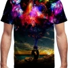 Unisex 3D Printed Casual Short Sleeve Shirts Colorful Space Graphic Tees Men Women Teens 100% Polyester Short Length - Image 4