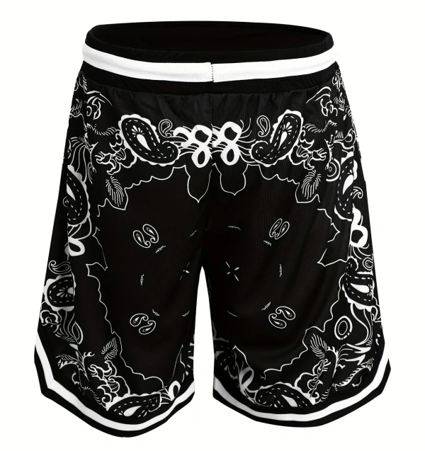 Flag Men's Casual Beach Gym Shorts Quick Dry Anti-Wrinkle Drawstring Knitted 3D Digital Service - Image 5